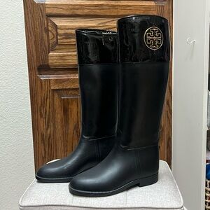 Tory Burch x Aigle Riding Rain Boots knee high